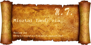 Misztai Tanázia névjegykártya